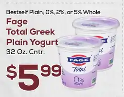 DeCicco & Sons Fage Total Greek Plain Yogurt offer