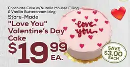 DeCicco & Sons Love You Valentine's Day Cake offer