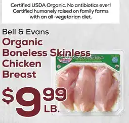 DeCicco & Sons Bell & Evans Organic Boneless Skinless Chicken Breast offer