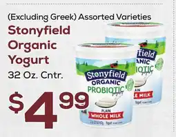 DeCicco & Sons Stonyfield Organic Yogurt offer