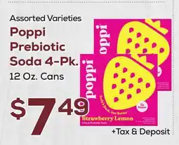 DeCicco & Sons Poppi Prebiotic Soda 4-Pk offer