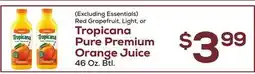 DeCicco & Sons Tropicana Pure Premium Orange Juice offer