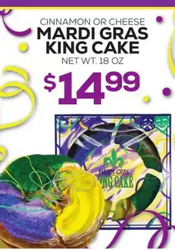 DeCicco & Sons CINNAMON OR CHEESE MARDI GRAS KING CAKE offer