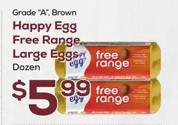 DeCicco & Sons Happy Egg Free Range Large Eggs offer