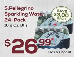 DeCicco & Sons S. Pellegrino Sparkling Water 24-Pack offer