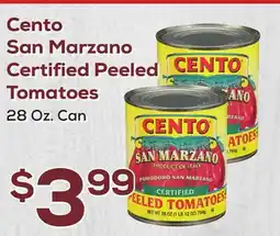 DeCicco & Sons Cento San Marzano Certified Peeled Tomatoes offer