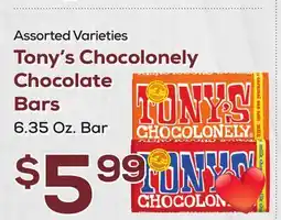 DeCicco & Sons Tony's Chocolonely Chocolate Bars offer
