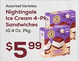 DeCicco & Sons Nightingale Ice Cream 4-Pk. Sandwiches offer