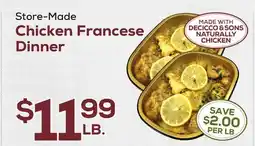 DeCicco & Sons Chicken Francese Dinner offer