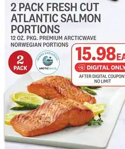 Kings Food Markets 2 PACK FRESH CUT ATLANTIC SALMON PORTIONS offer