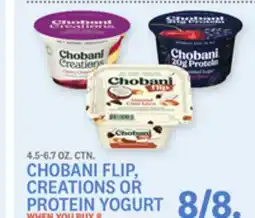 Kings Food Markets CHOBANI FLIP, CREATIONS OR PROTEIN YOGURT offer
