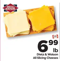 Weis Markets Dietz & Watson All Slicing Cheeses offer