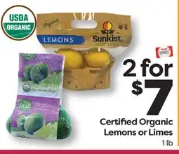 Weis Markets Certified Organic Lemons or Limes offer