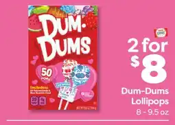 Weis Markets Dum-Dums Lollipops offer