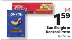 Weis Markets San Giorgio or Ronzoni Pasta offer