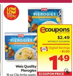 Weis Markets Weis Quality Pierogies offer