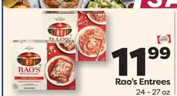 Weis Markets Rao's Entrees offer