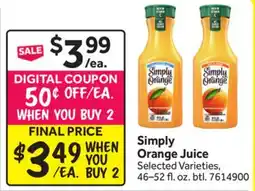 Stop&Shop Simply Orange Juice offer