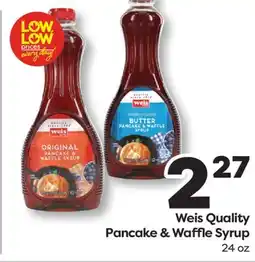 Weis Markets Weis Quality Pancake & Waffle Syrup offer