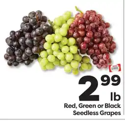 Weis Markets Red, Green or Black Seedless Grapes offer