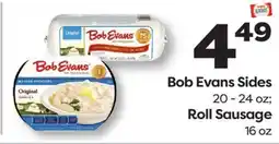 Weis Markets Bob Evans Sides 20-24 oz Roll Sausage 16 oz offer