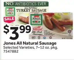 Stop&Shop Jones All Natural Sausage offer