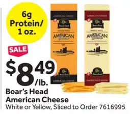 Stop&Shop Boar's Head American Cheese offer