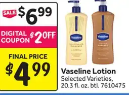 Stop&Shop Vaseline Lotion offer