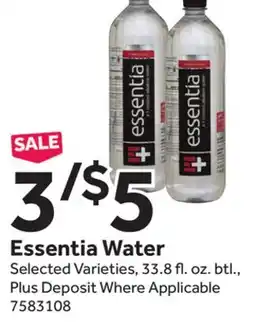 Stop&Shop Essentia Water offer