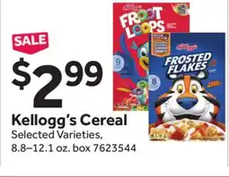 Stop&Shop Kellogg's Cereal offer