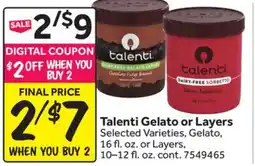 Stop&Shop Talenti Gelato or Layers offer