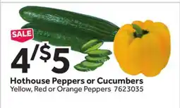 Stop&Shop Hothouse Peppers or Cucumbers offer