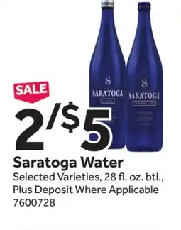 Stop&Shop Saratoga Water offer