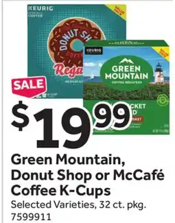 Stop&Shop Green Mountain, Donut Shop or McCafé Coffee K-Cups offer