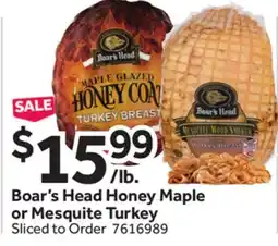 Stop&Shop Boar's Head Honey Maple or Mesquite Turkey offer
