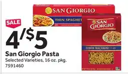 Stop&Shop San Giorgio Pasta offer