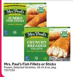 Stop&Shop Mrs. Paul's Fish Fillets or Sticks offer