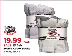 Runnings THE RAILROAD SOCK 13 Pair Men's Crew Socks offer