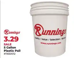 Runnings Runnings 5 Gallon Plastic Pail offer