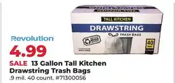 Runnings Revolution 13 Gallon Tall Kitchen Drawstring Trash Bags offer