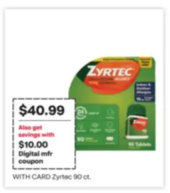 CVS Zyrtec 90 ct offer