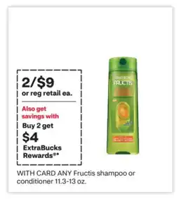 CVS ANY Fructis shampoo or conditioner 11.3-13 oz offer