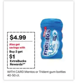 CVS Mentos or Trident gum bottles offer