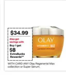 CVS ANY Olay Regenerist Max collection or Super Serum offer