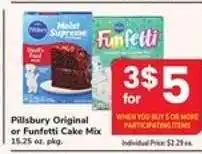 Safeway Pillsbury Original or Funfetti Cake Mix offer