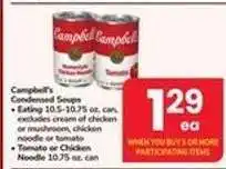 Safeway Campbell's Condensed Soups offer