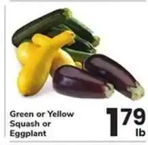 Safeway Green or Yellow Squash or Eggplant offer