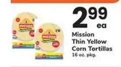 Safeway Mission Thin Yellow Corn Tortillas offer
