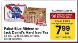 Safeway Pabst Blue Ribbon or Jack Daniel’s Hard Iced Tea offer