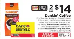 ShopRite Dunkin' Coffee offer